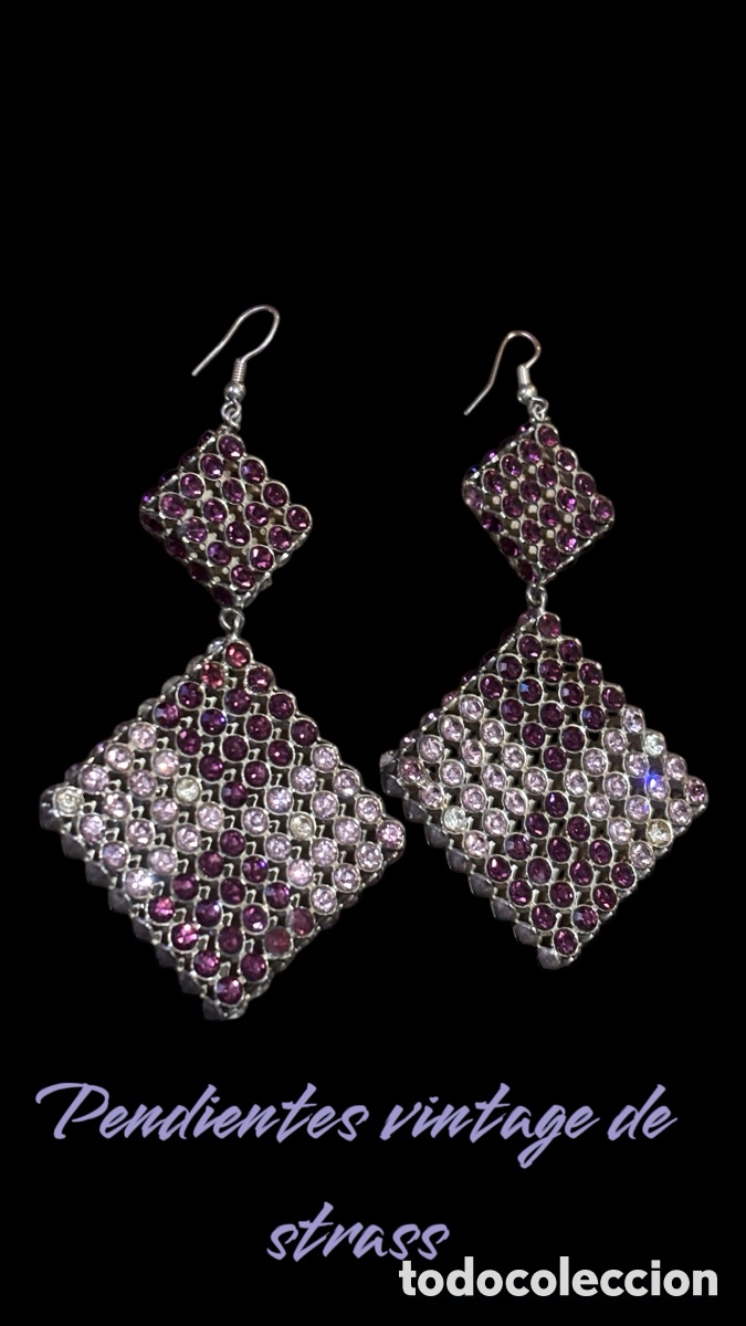 Joyeria: PRECIOSOS PENDIENTES VINTAGE DE STRASS - Foto 1
