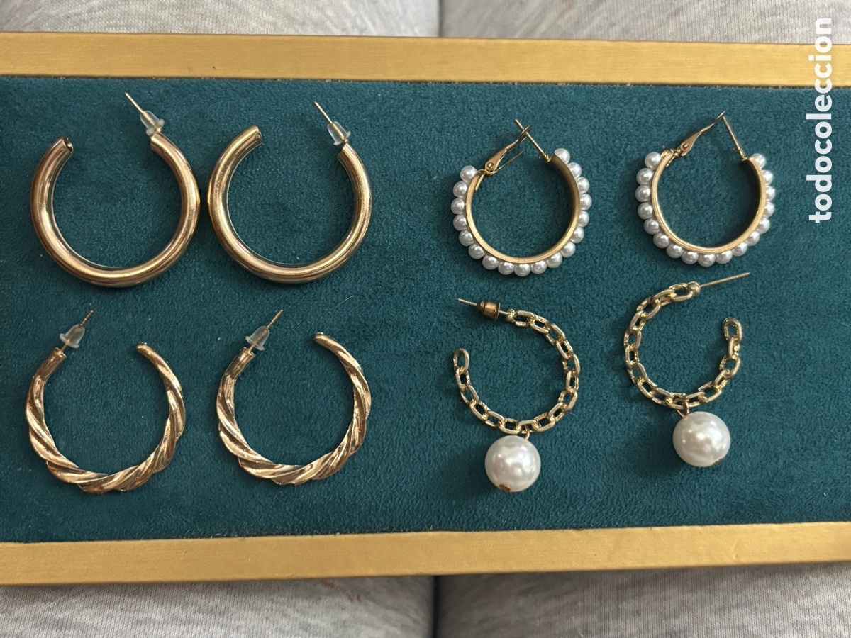 Joyeria: 4 pares de pendientes de bisuter&iacute;a - Foto 1