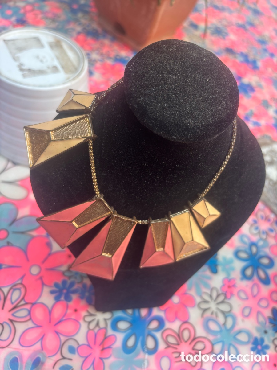 Joyeria: ESPECTACULAR COLLAR VINTAGE METAL Y ESMALTE - Foto 8