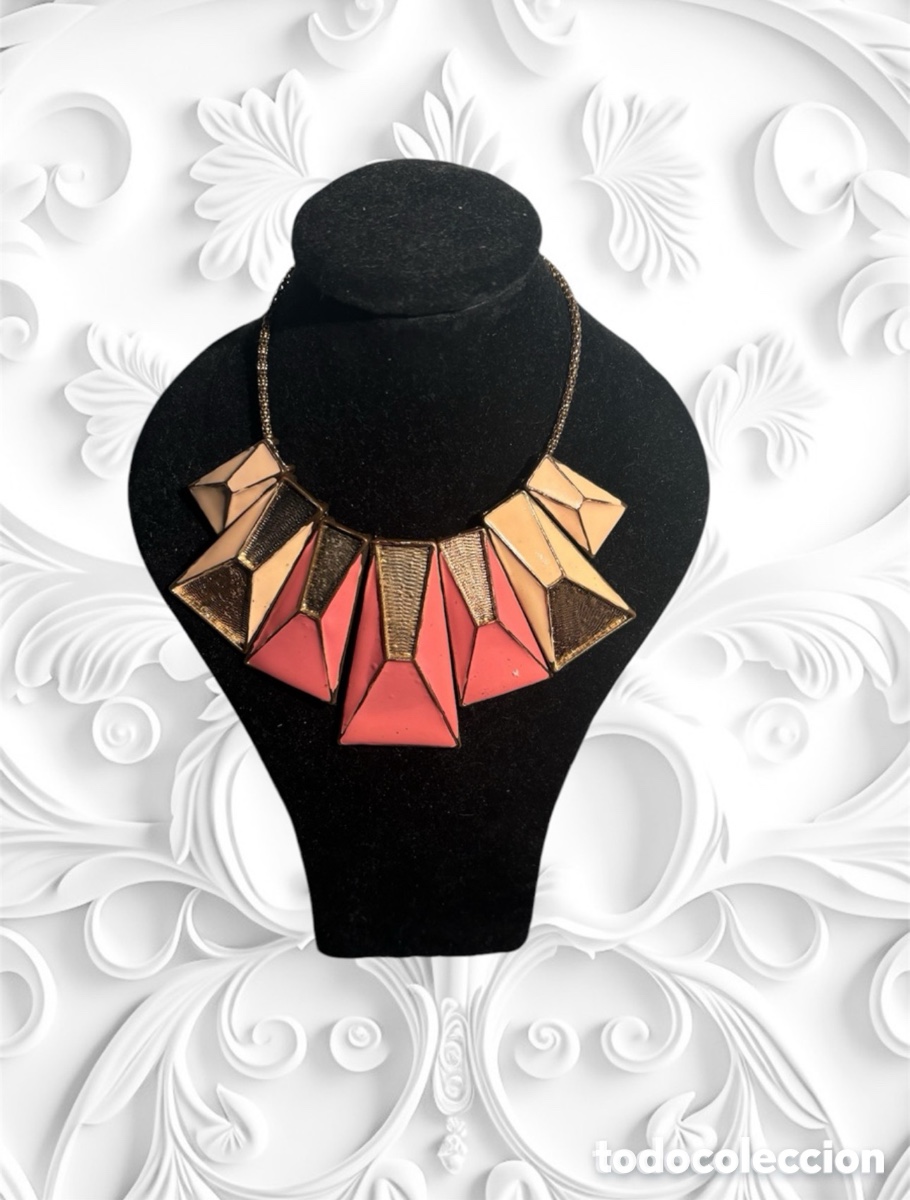 Joyeria: ESPECTACULAR COLLAR VINTAGE METAL Y ESMALTE - Foto 2