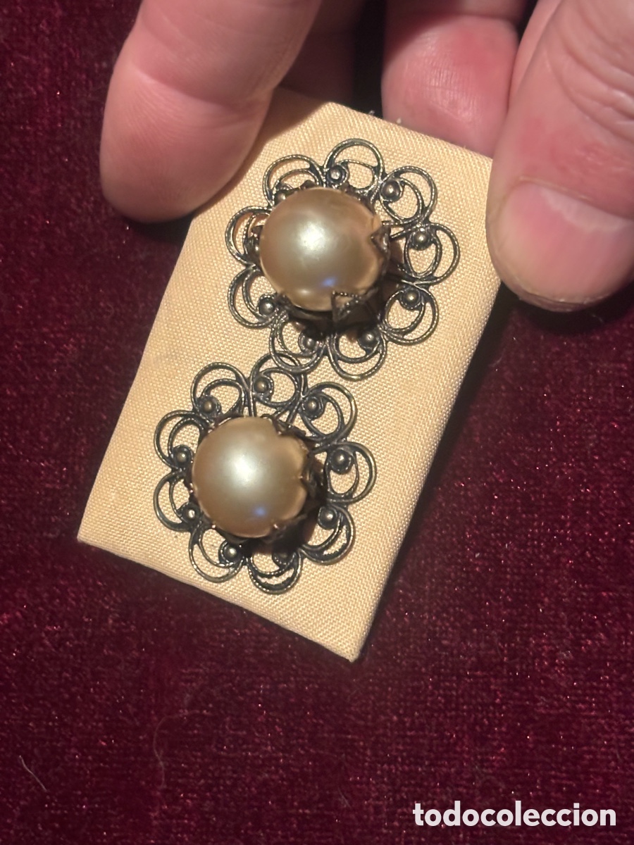 Joyeria: PRECIOSOS PENDIENTES ANTIGUOS CON ENORMES PERLAS - Foto 2