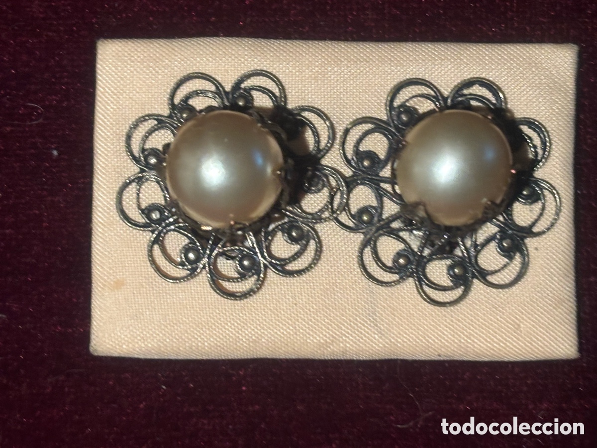 Joyeria: PRECIOSOS PENDIENTES ANTIGUOS CON ENORMES PERLAS - Foto 4