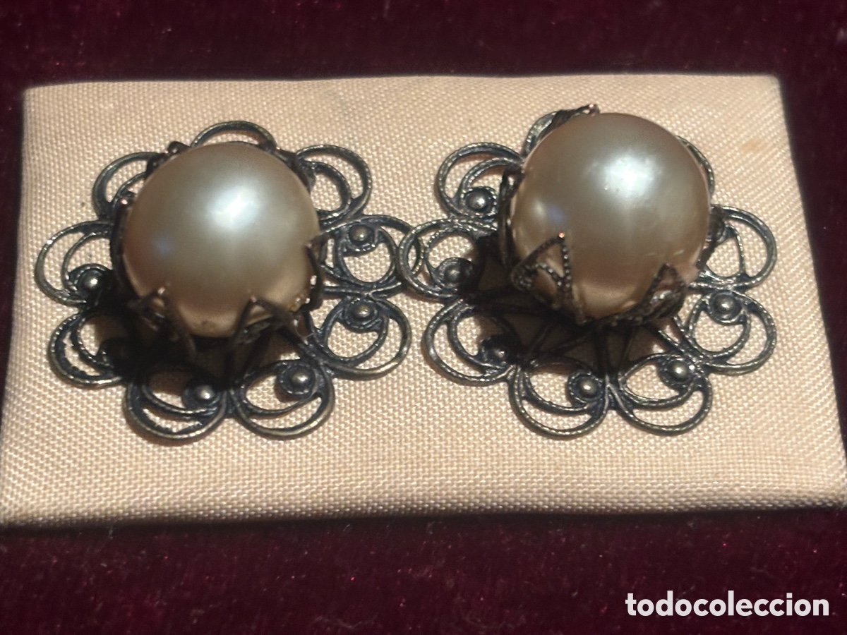 Joyeria: PRECIOSOS PENDIENTES ANTIGUOS CON ENORMES PERLAS - Foto 1