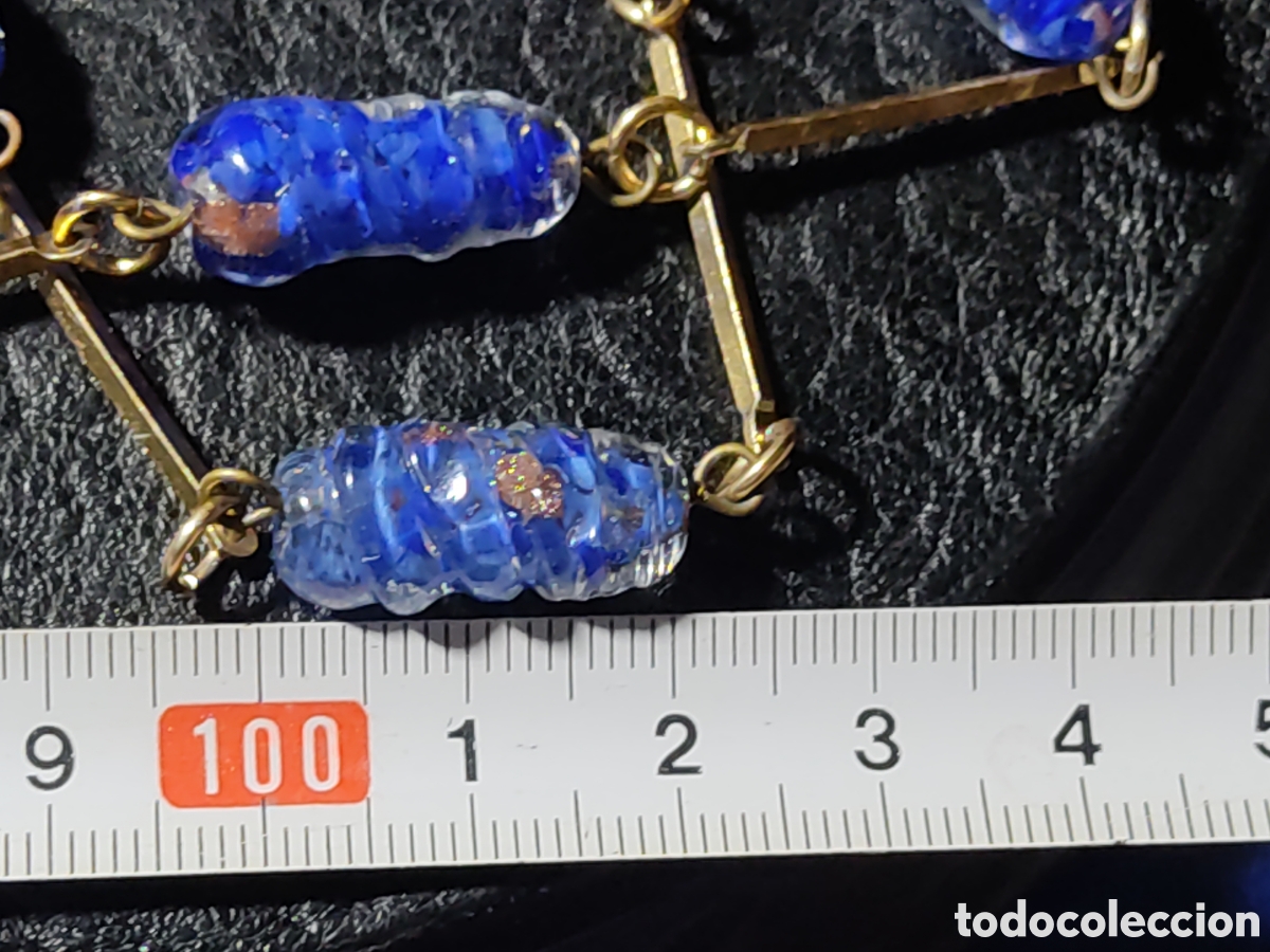 Joyeria: Collar largo de cristal de Murano.Vintage. - Foto 2