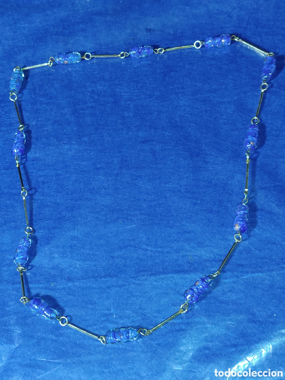 Joyeria: Collar largo de cristal de Murano.Vintage. - Foto 5