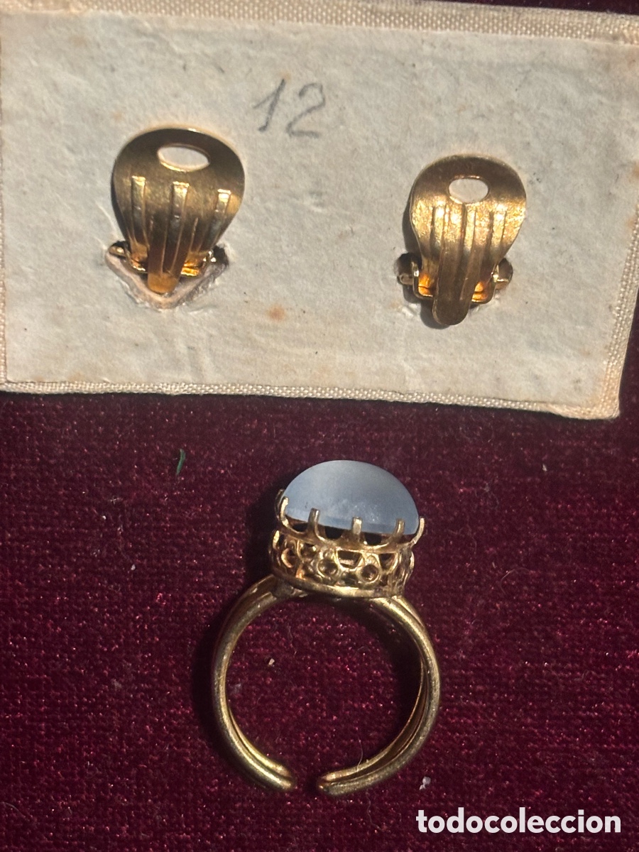 Joyeria: PRECIOSO CONJUNTO ANILLO Y PENDIENTES 1920-50 - Foto 3