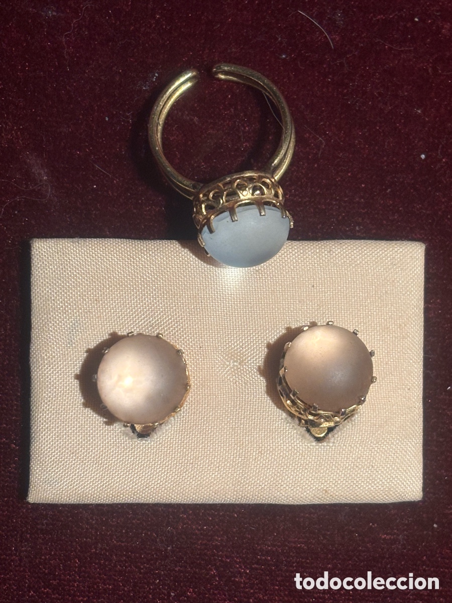 Joyeria: PRECIOSO CONJUNTO ANILLO Y PENDIENTES 1920-50 - Foto 4