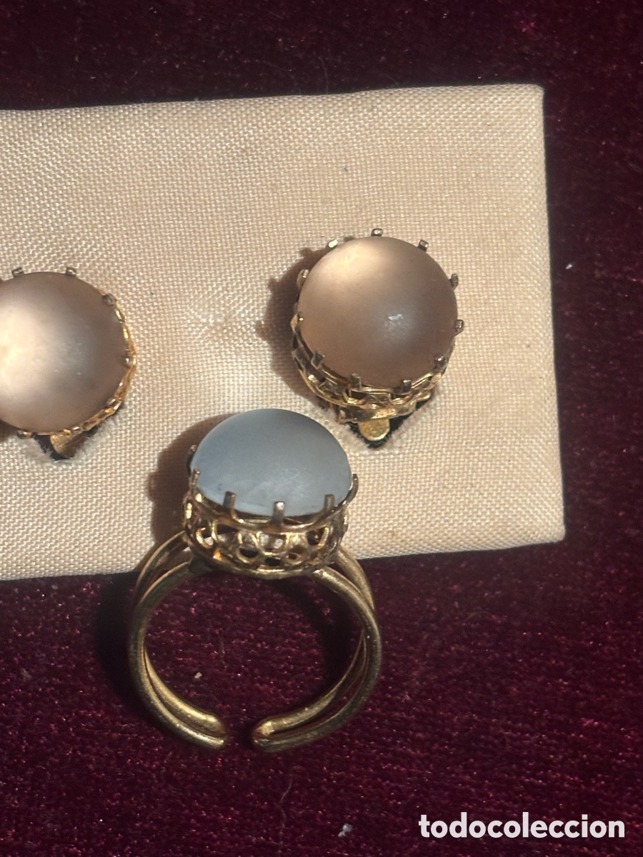 Joyeria: PRECIOSO CONJUNTO ANILLO Y PENDIENTES 1920-50 - Foto 1