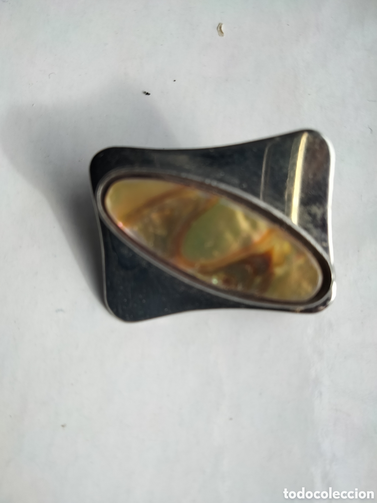 Joyeria: Bello broche vintage con madreperla - Foto 5