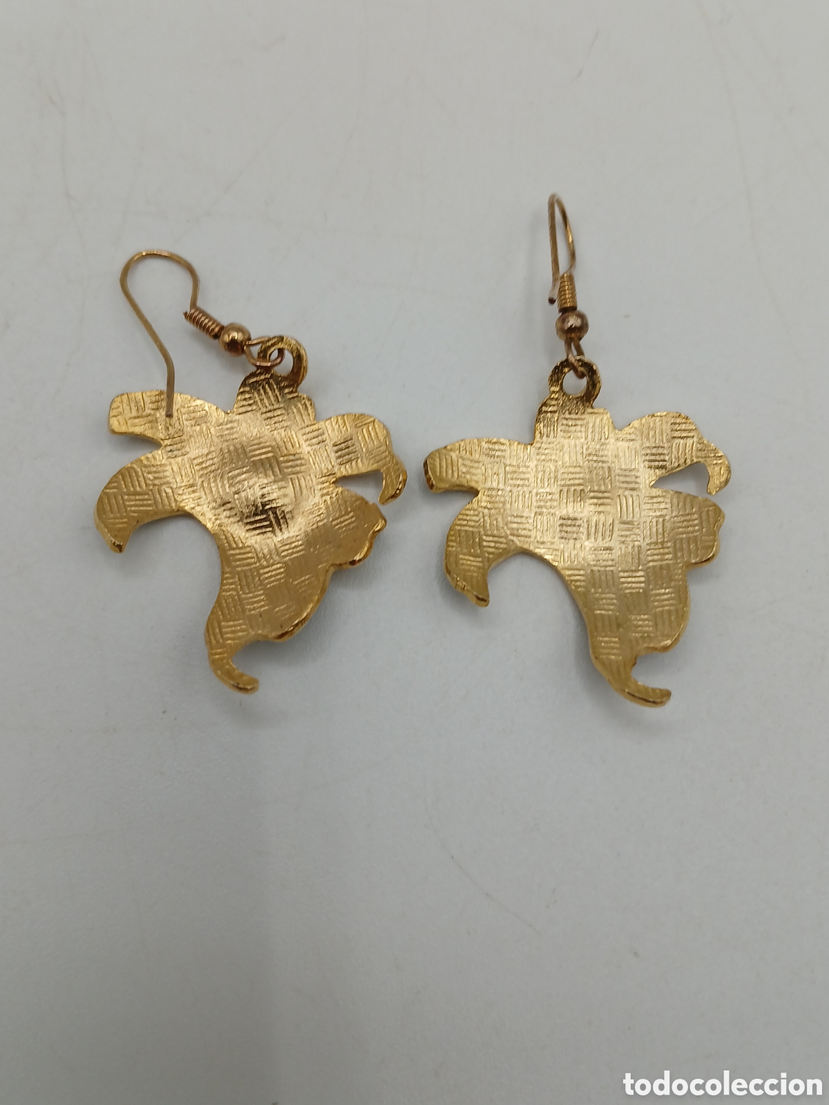 Joyeria: Pendientes metal chapado oro y esmalte - Foto 4