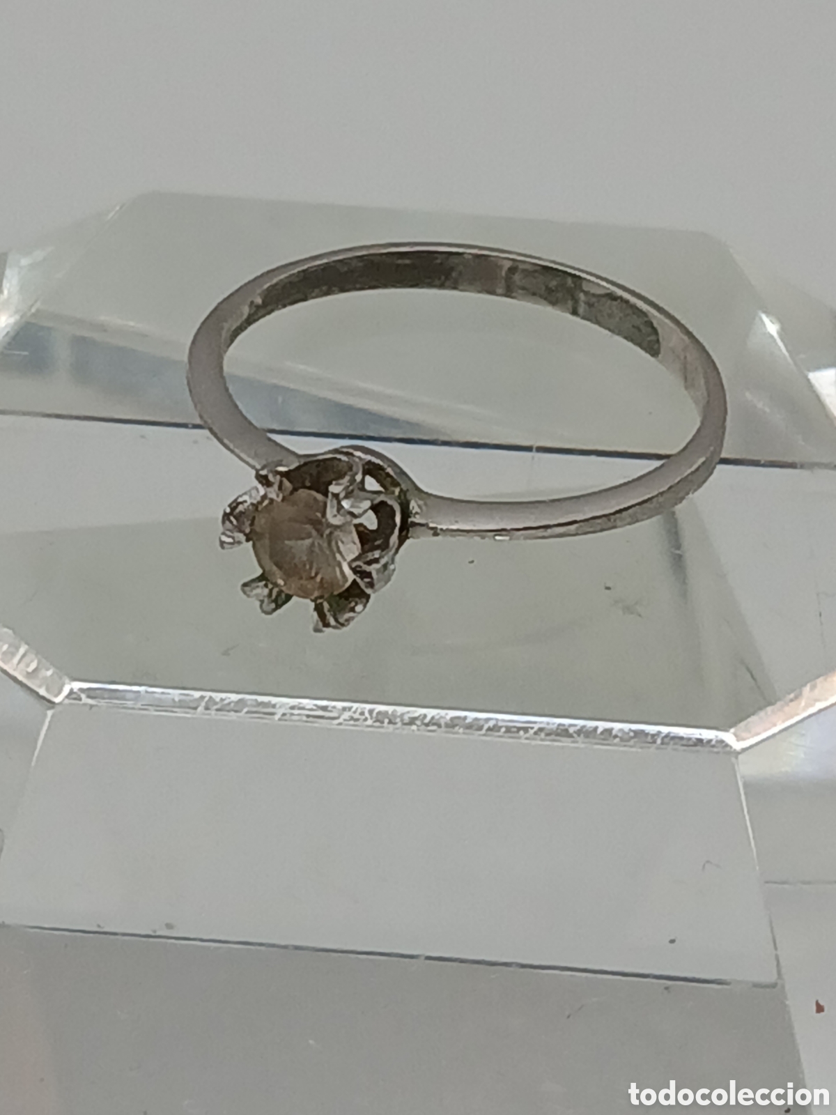 Joyeria: Anillo de pedida plata 925mls y zafiro blanco - Foto 2