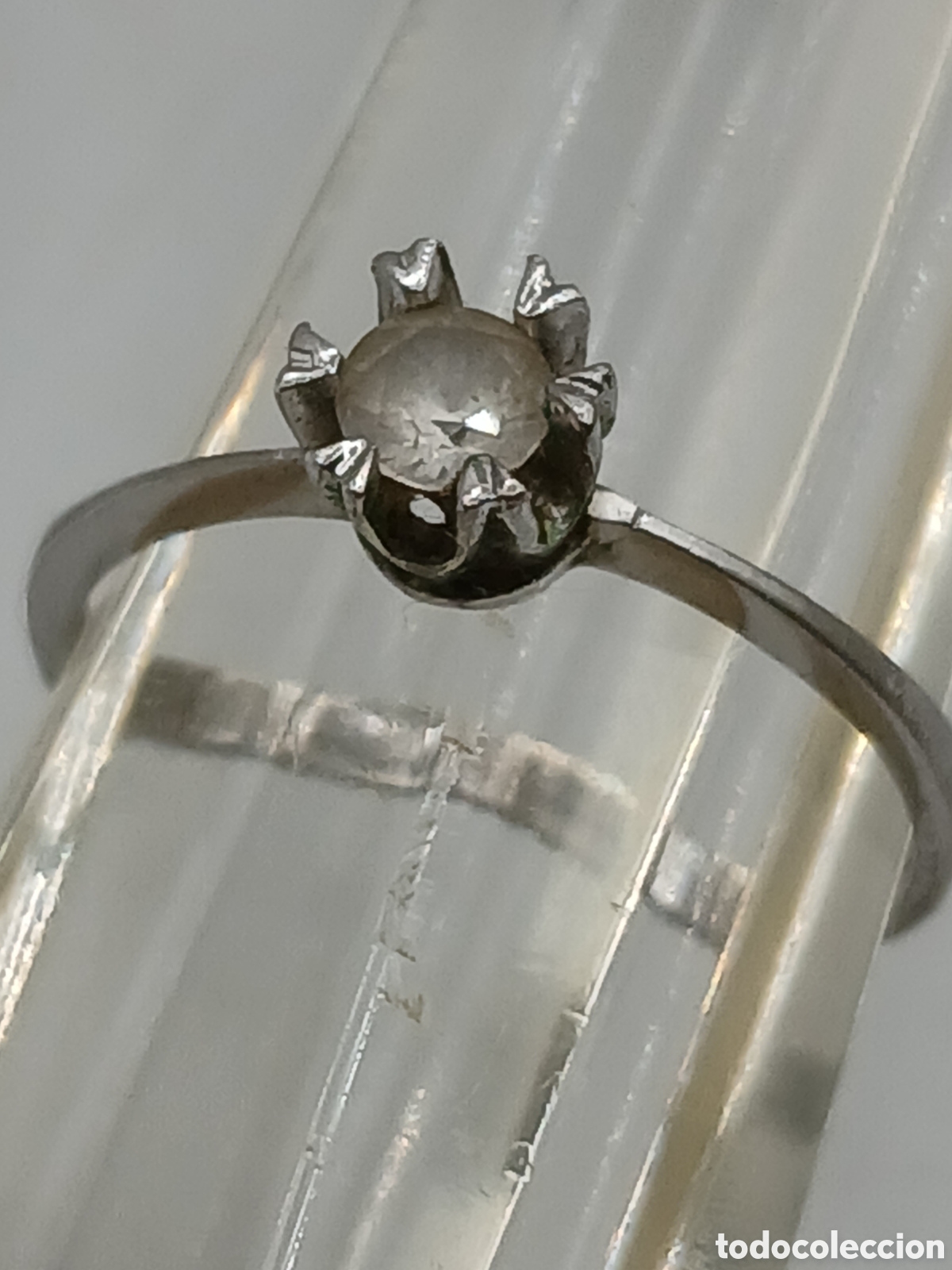 Joyeria: Anillo de pedida plata 925mls y zafiro blanco - Foto 3