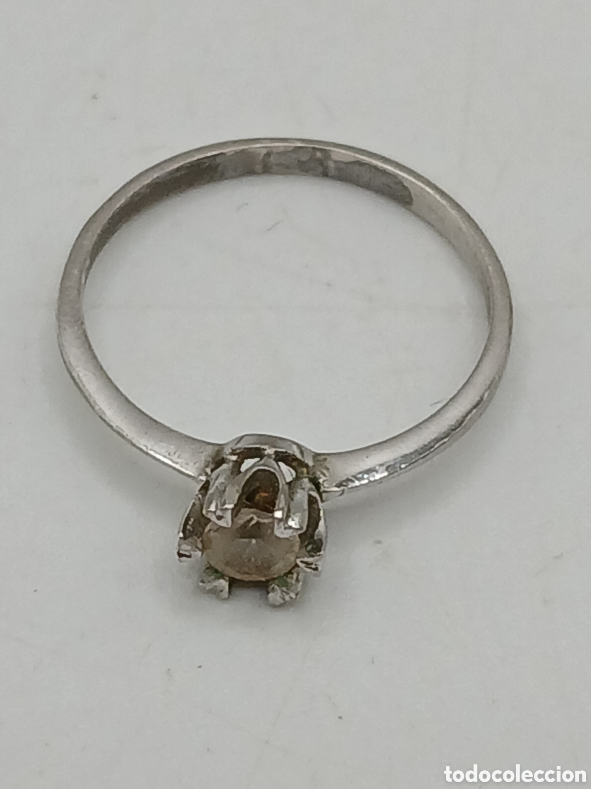 Joyeria: Anillo de pedida plata 925mls y zafiro blanco - Foto 4