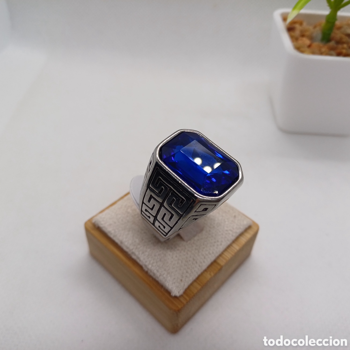 Joyeria: Anillo Sello Topacio Acero - Foto 2