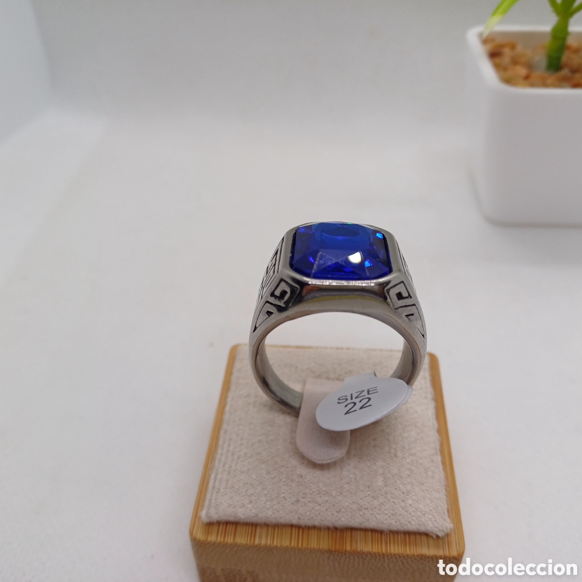 Joyeria: Anillo Sello Topacio Acero - Foto 3