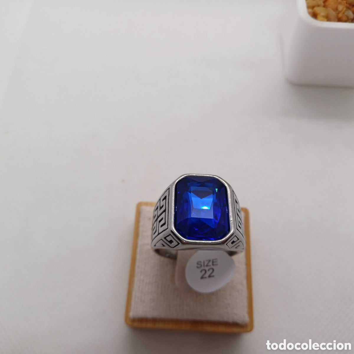 Joyeria: Anillo Sello Topacio Acero - Foto 4