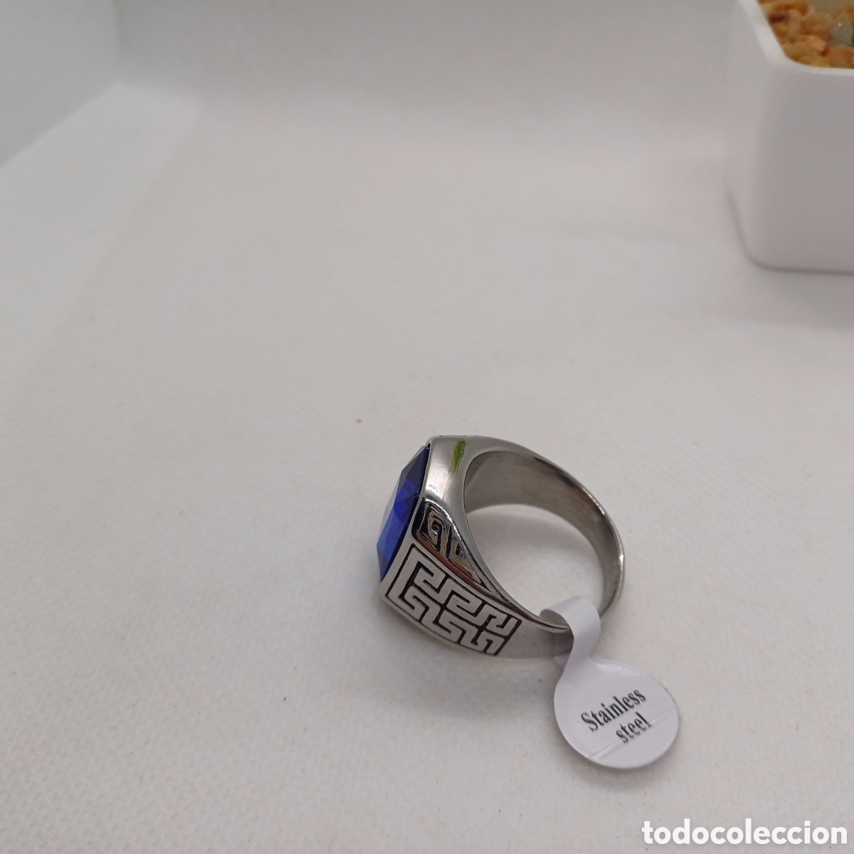 Joyeria: Anillo Sello Topacio Acero - Foto 6
