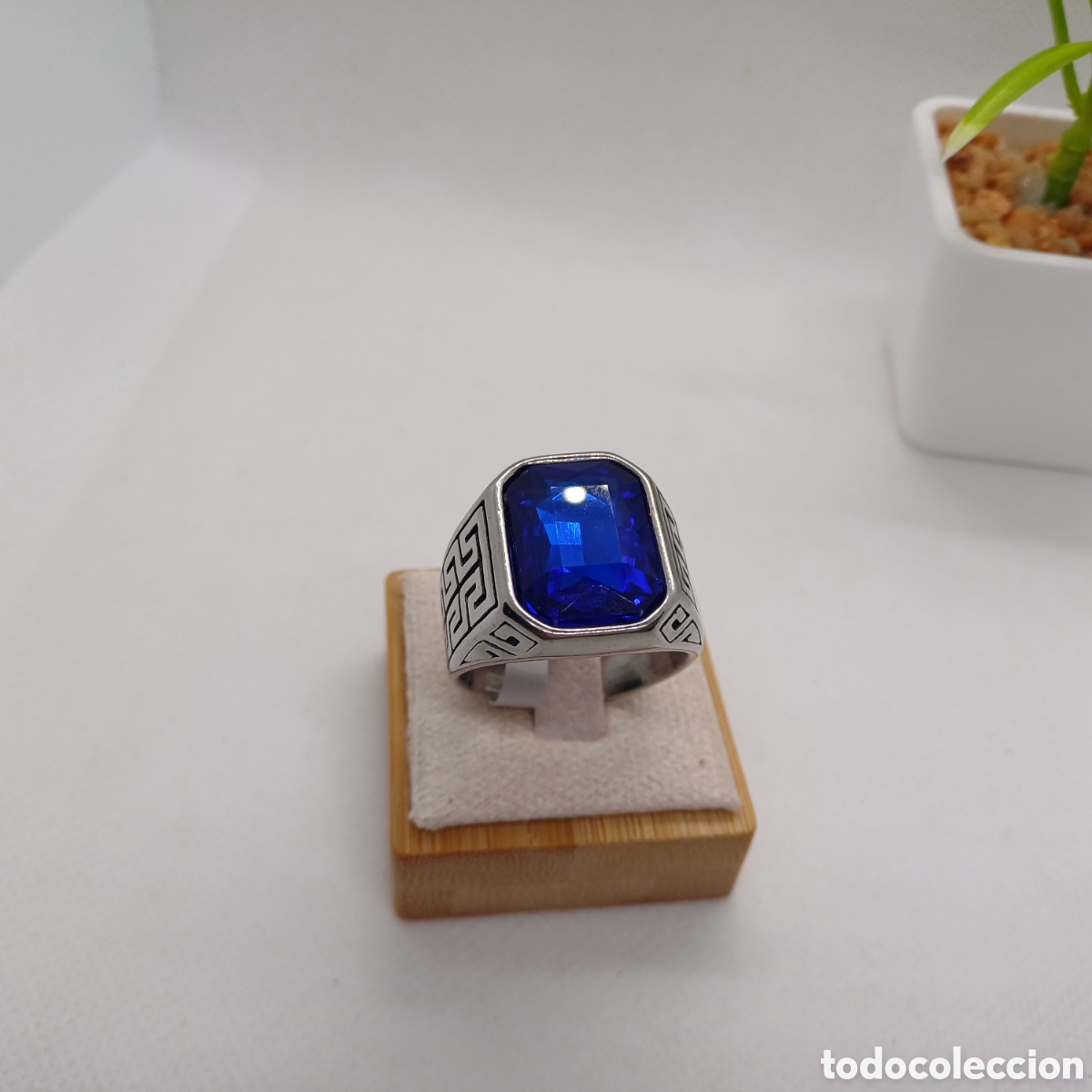 Joyeria: Anillo Sello Topacio Acero - Foto 1
