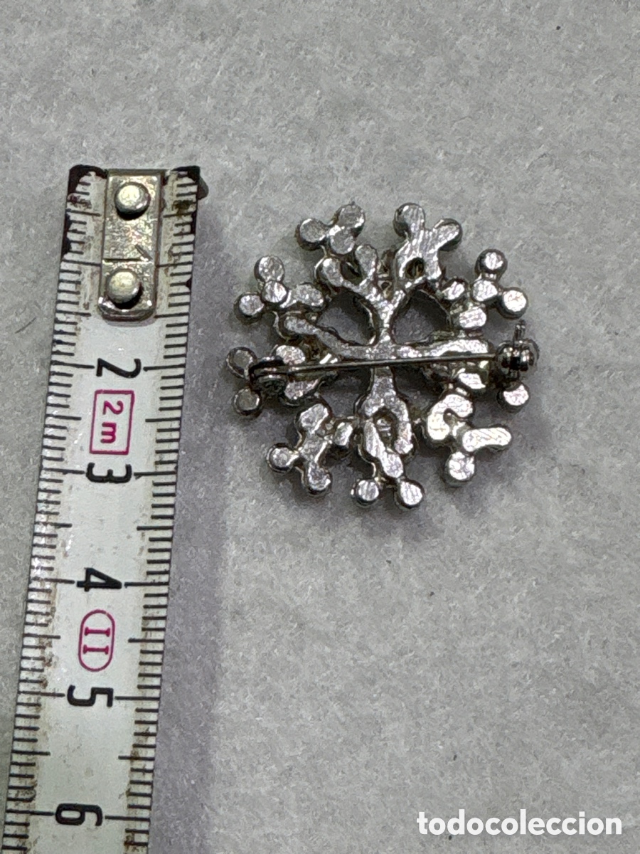 Joyeria: Antiguo broche copo de nieve (L126) - Foto 2