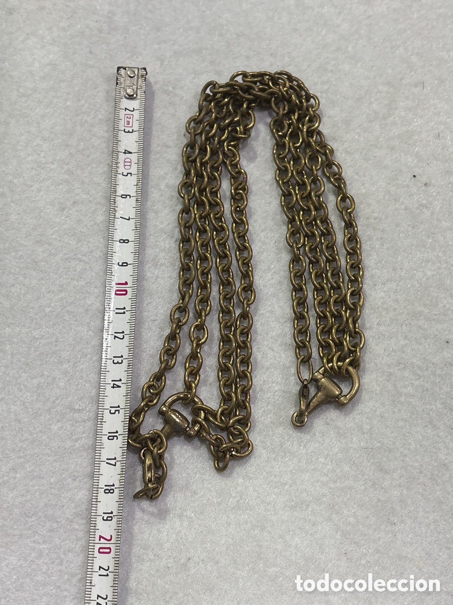 Joyeria: Antiguo collar cadena de metal (L126) - Foto 2