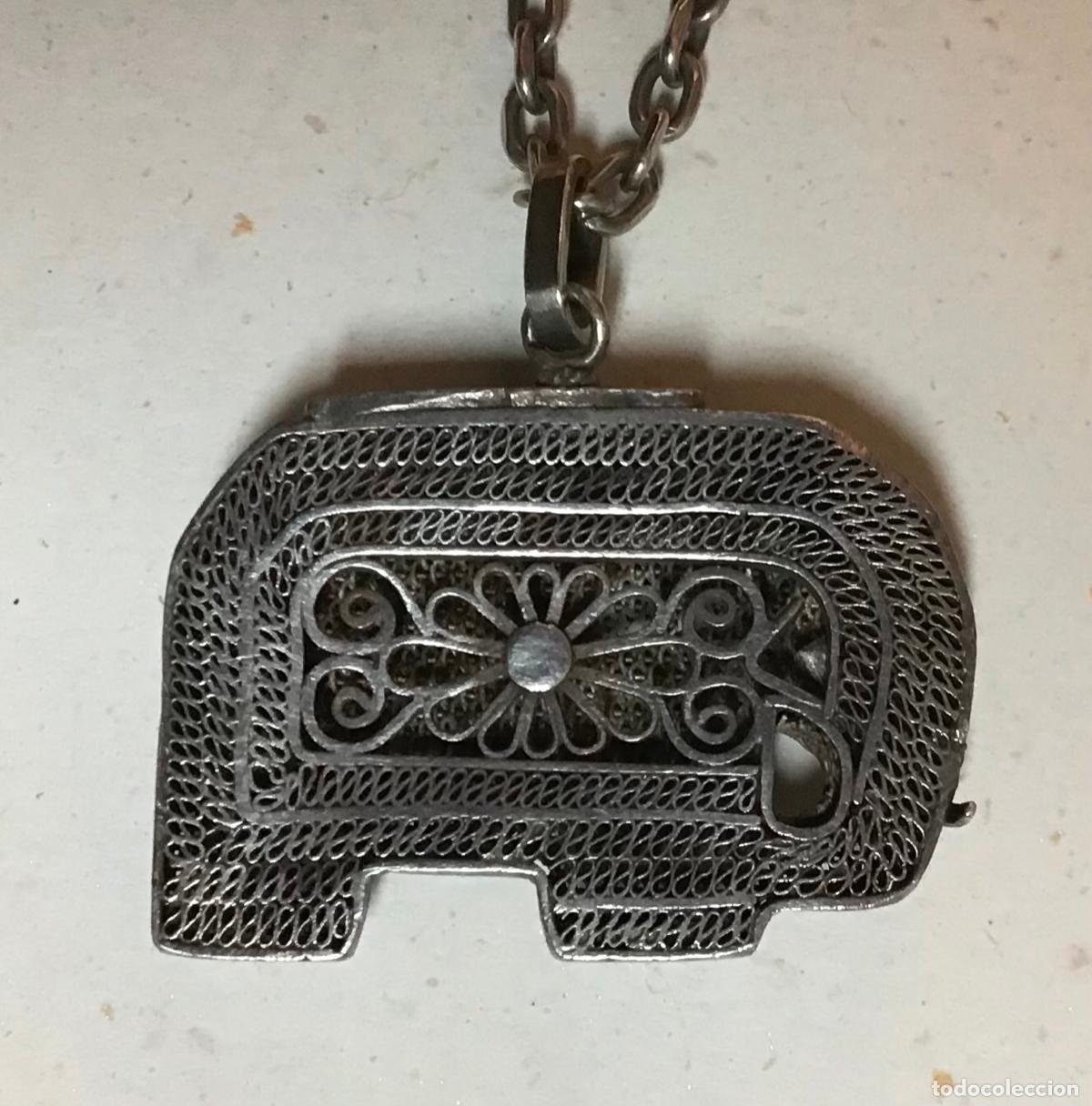 Joyeria: ELEFANTE CON CADENA LARGA, PLATA Y ESMALTE - Foto 3