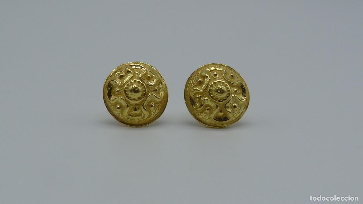 Joyeria: PENDIENTES BOTON EN ORO DE 18 KLTS.(750MM) - Foto 2