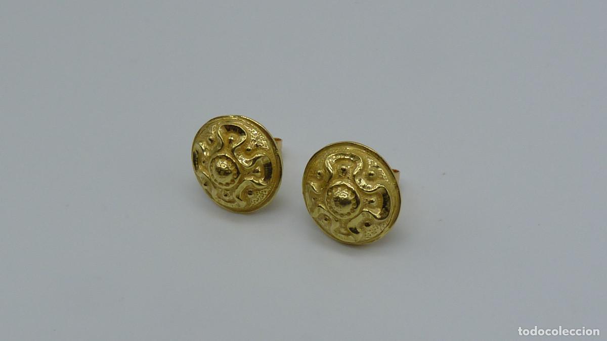 Joyeria: PENDIENTES BOTON EN ORO DE 18 KLTS.(750MM) - Foto 3