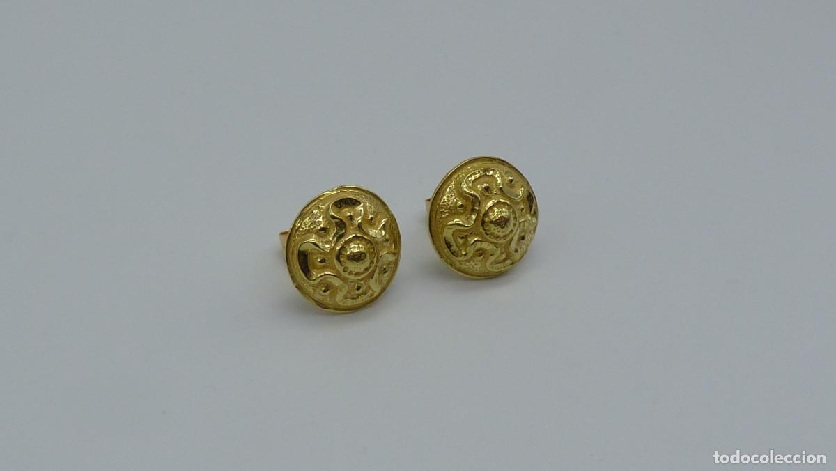 Joyeria: PENDIENTES BOTON EN ORO DE 18 KLTS.(750MM) - Foto 4