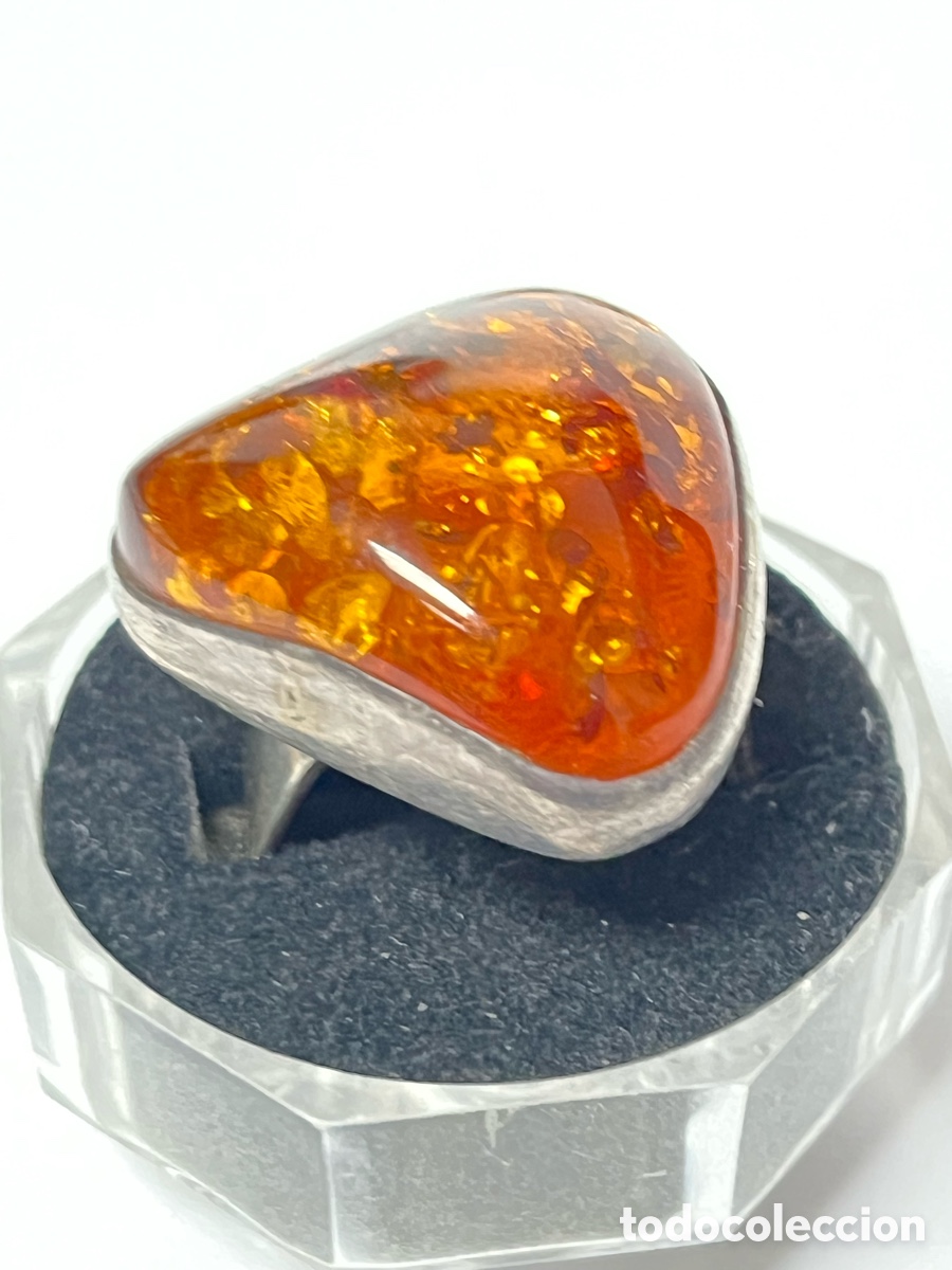 Joyeria: Sortija de plata y &aacute;mbar /S253 - Foto 2