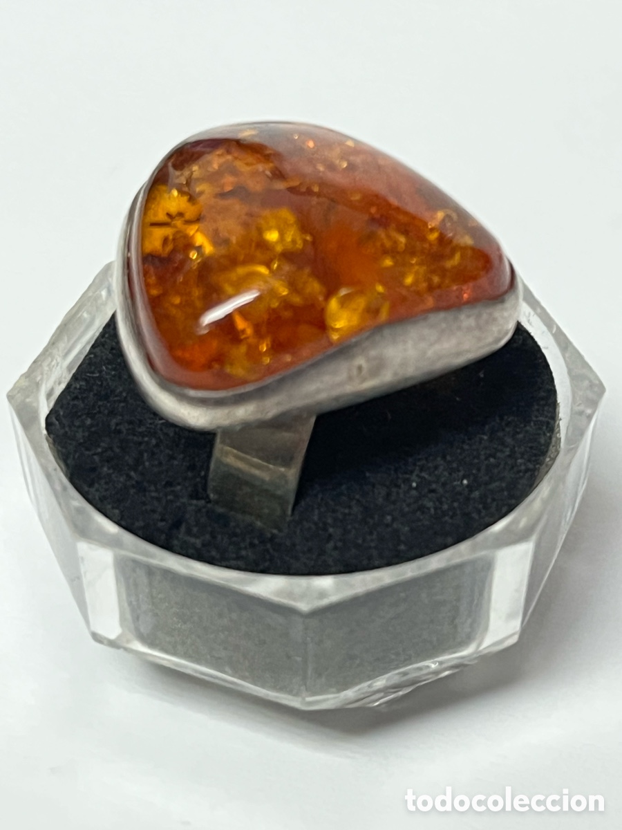Joyeria: Sortija de plata y &aacute;mbar /S253 - Foto 3