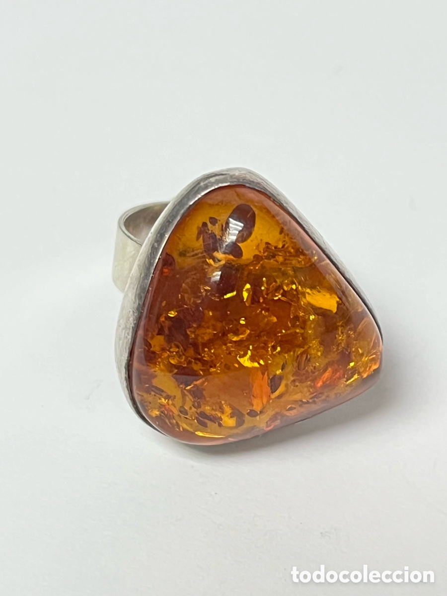 Joyeria: Sortija de plata y &aacute;mbar /S253 - Foto 4