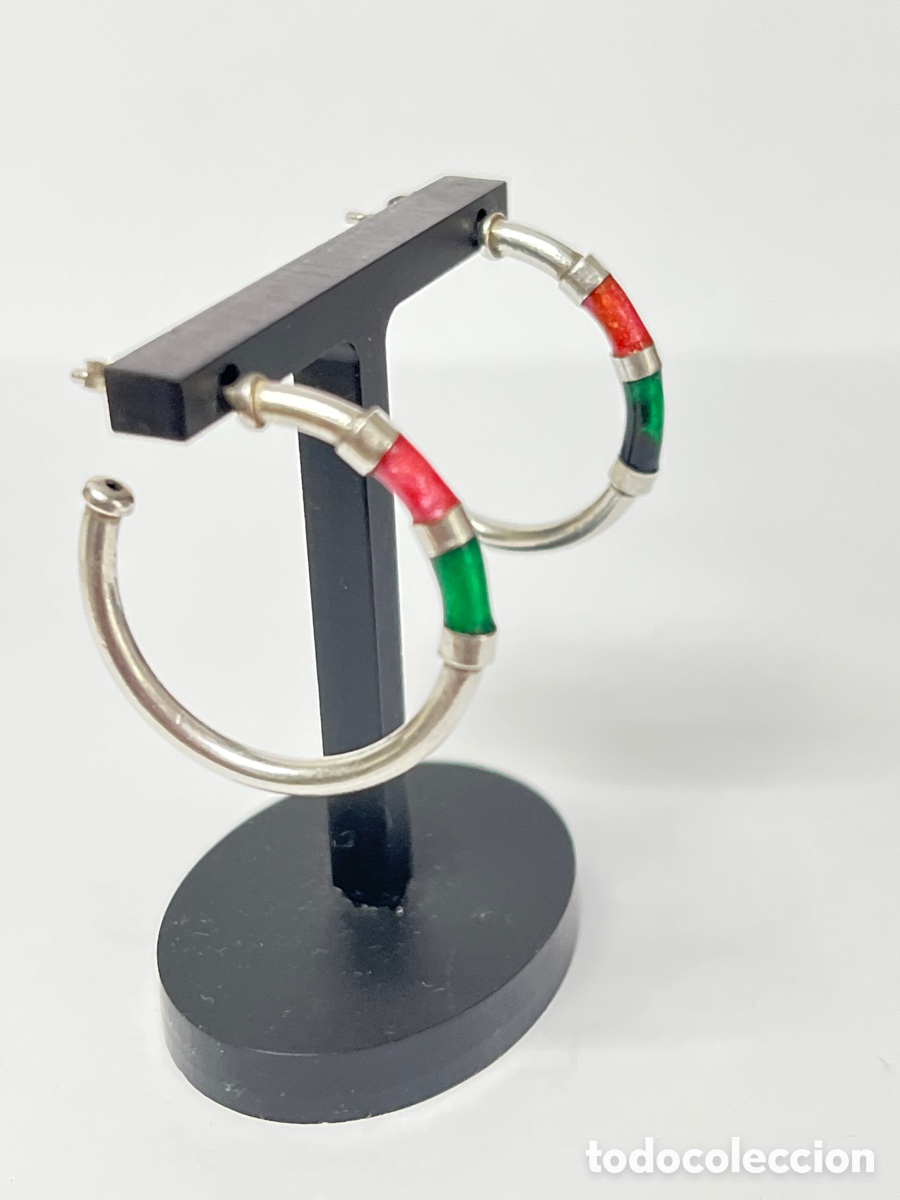Joyeria: Criollas de plata y esmalte /P146 - Foto 2