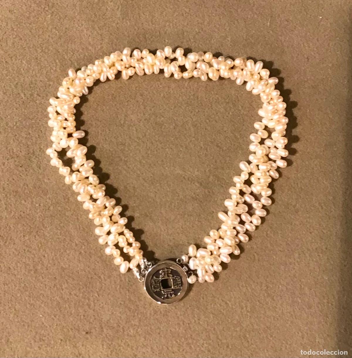 Joyeria: COLLAR DE PERLAS Y PLATA - Foto 2