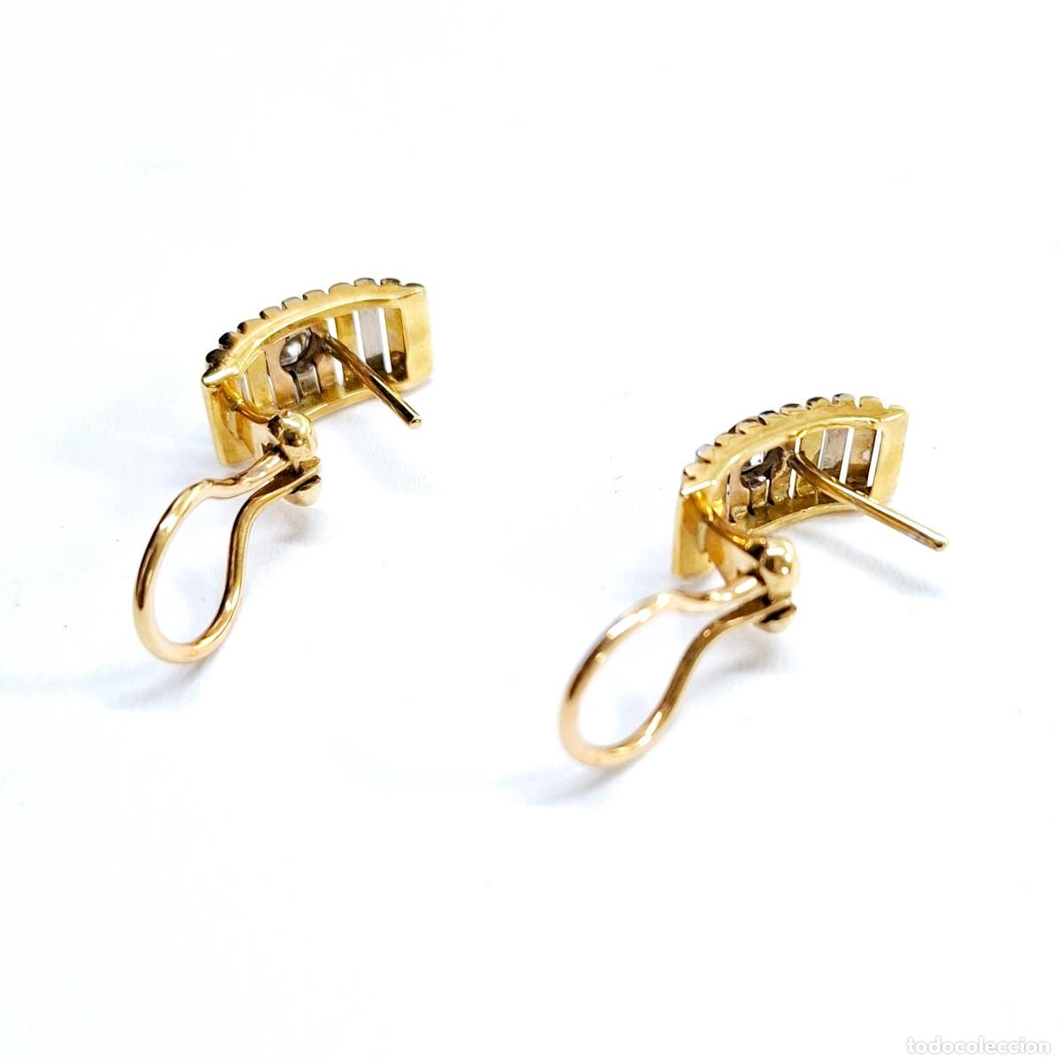 Joyeria: PRECIOSOS PENDIENTES DE ORO BLANCO Y AMARILLO CON DIAMANTES - Foto 14