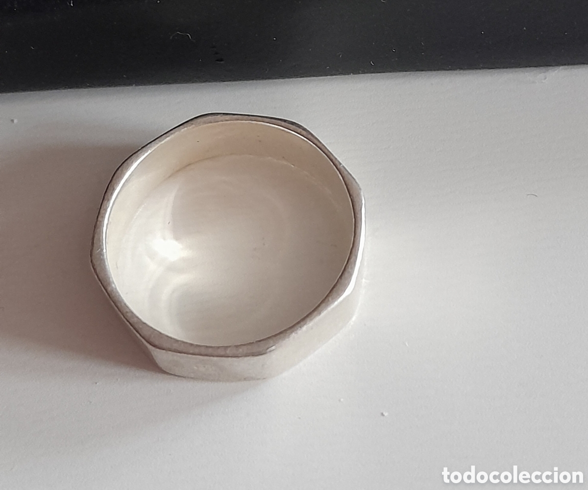 Joyeria: ANILLO DE PLATA MACIZA HEXAGONAL.MEDIDA 17 - Foto 2