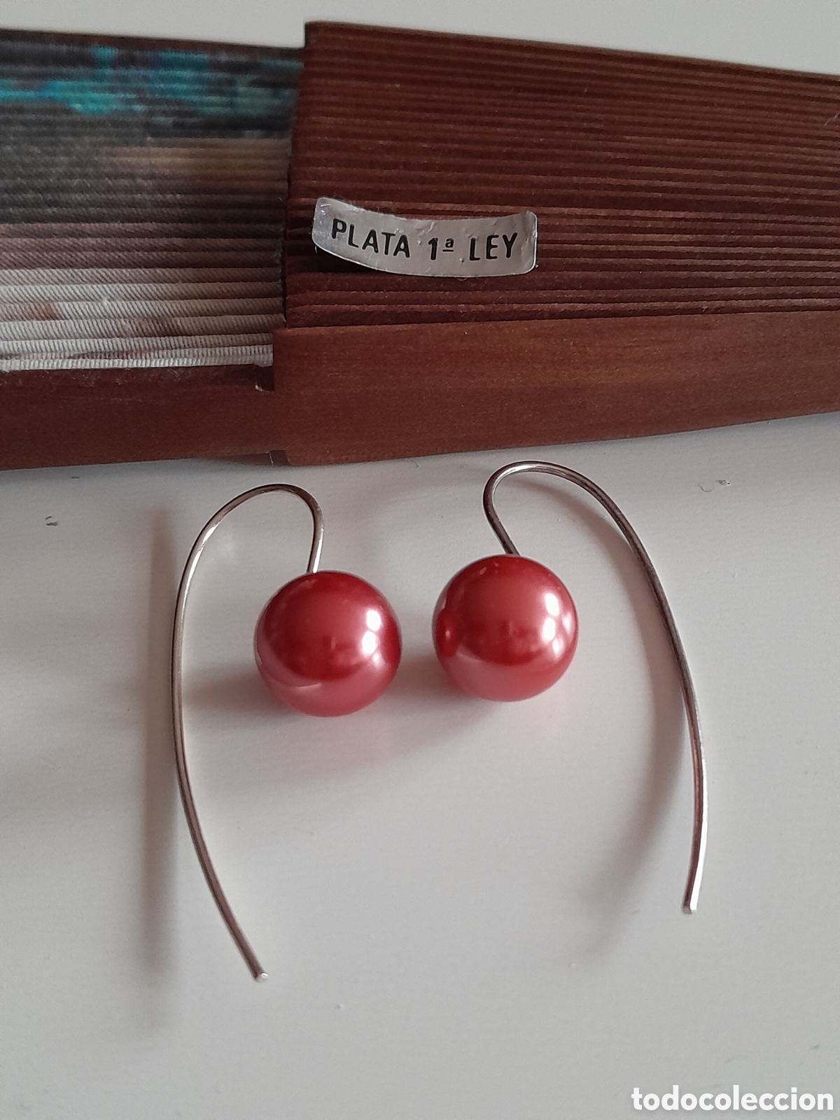 Joyeria: PENDIENTES DE PLATA CON PERLAS DE COLOR - Foto 2