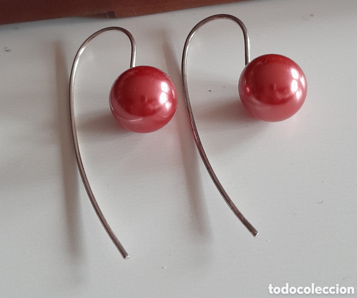 Joyeria: PENDIENTES DE PLATA CON PERLAS DE COLOR - Foto 1