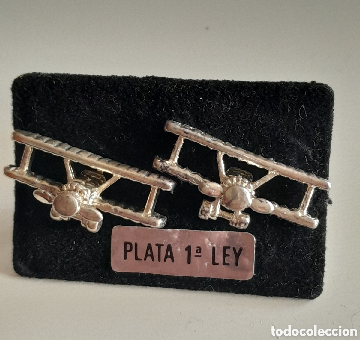 Joyeria: PENDIENTES DE PLATA MACIZOS. AVIONETAS - Foto 1