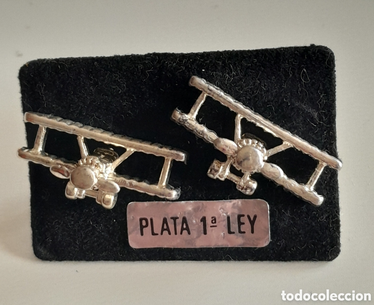 Joyeria: PENDIENTES DE PLATA MACIZOS. AVIONETAS - Foto 2