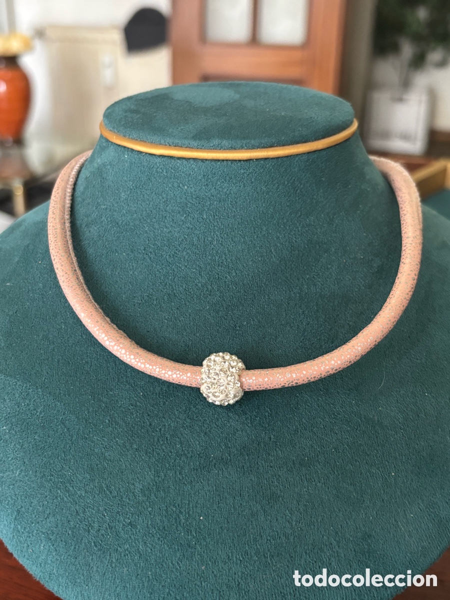 Joyeria: Dos gargantilla azul y rosa cierre im&aacute;n - Foto 2