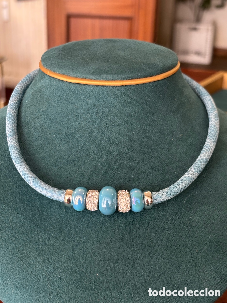 Joyeria: Dos gargantilla azul y rosa cierre im&aacute;n - Foto 1