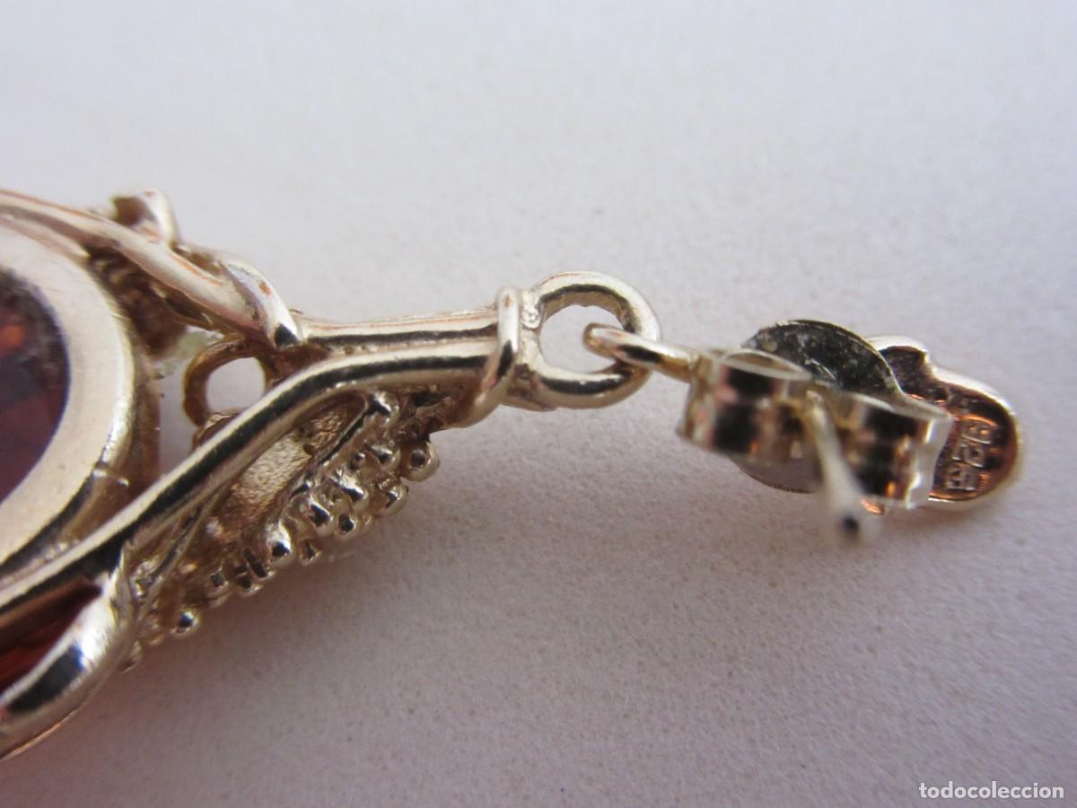 Joyeria: PENDIENTES DE AMBAR MONTADOS EN PLATA SOBREDORADA - Foto 8