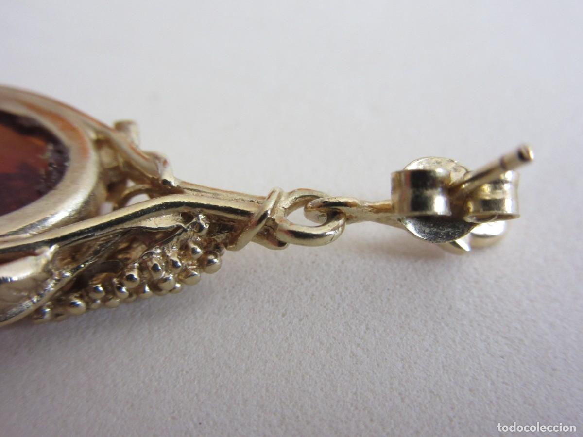 Joyeria: PENDIENTES DE AMBAR MONTADOS EN PLATA SOBREDORADA - Foto 10