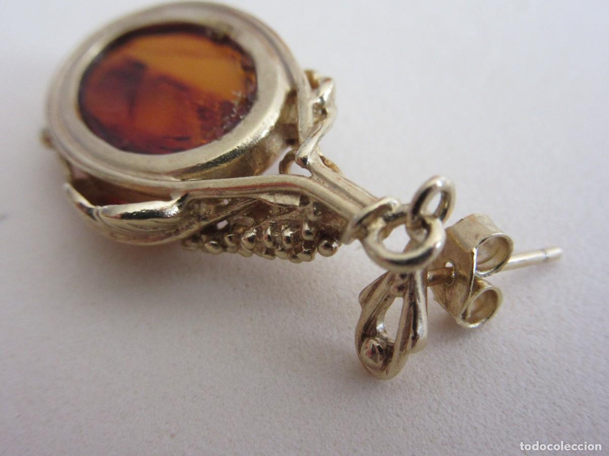 Joyeria: PENDIENTES DE AMBAR MONTADOS EN PLATA SOBREDORADA - Foto 11