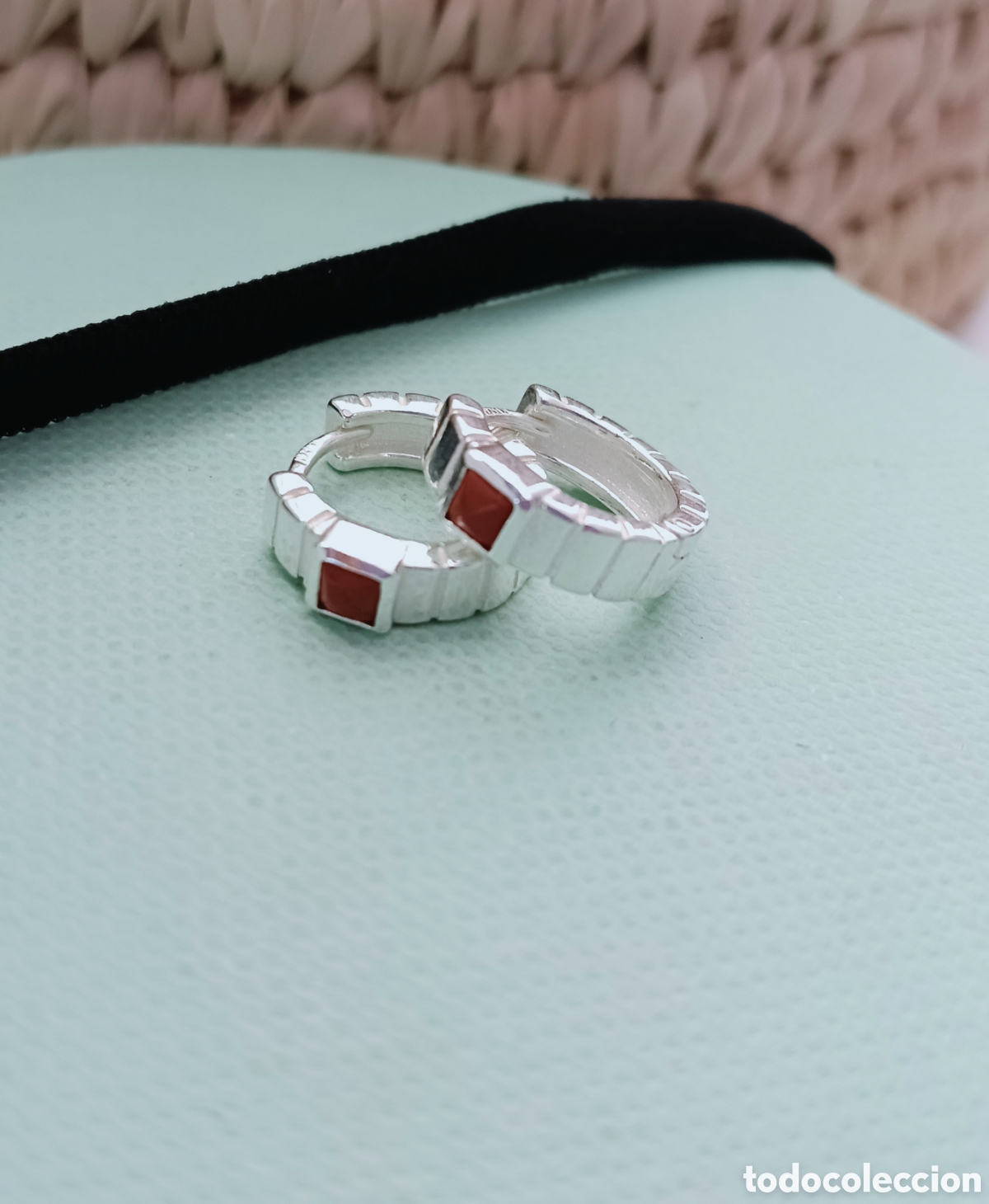 Joyeria: PRECIOSOS PENDIENTES DE PLATA DE LEY Y JASPE. REF S5 MICAJ - Foto 1