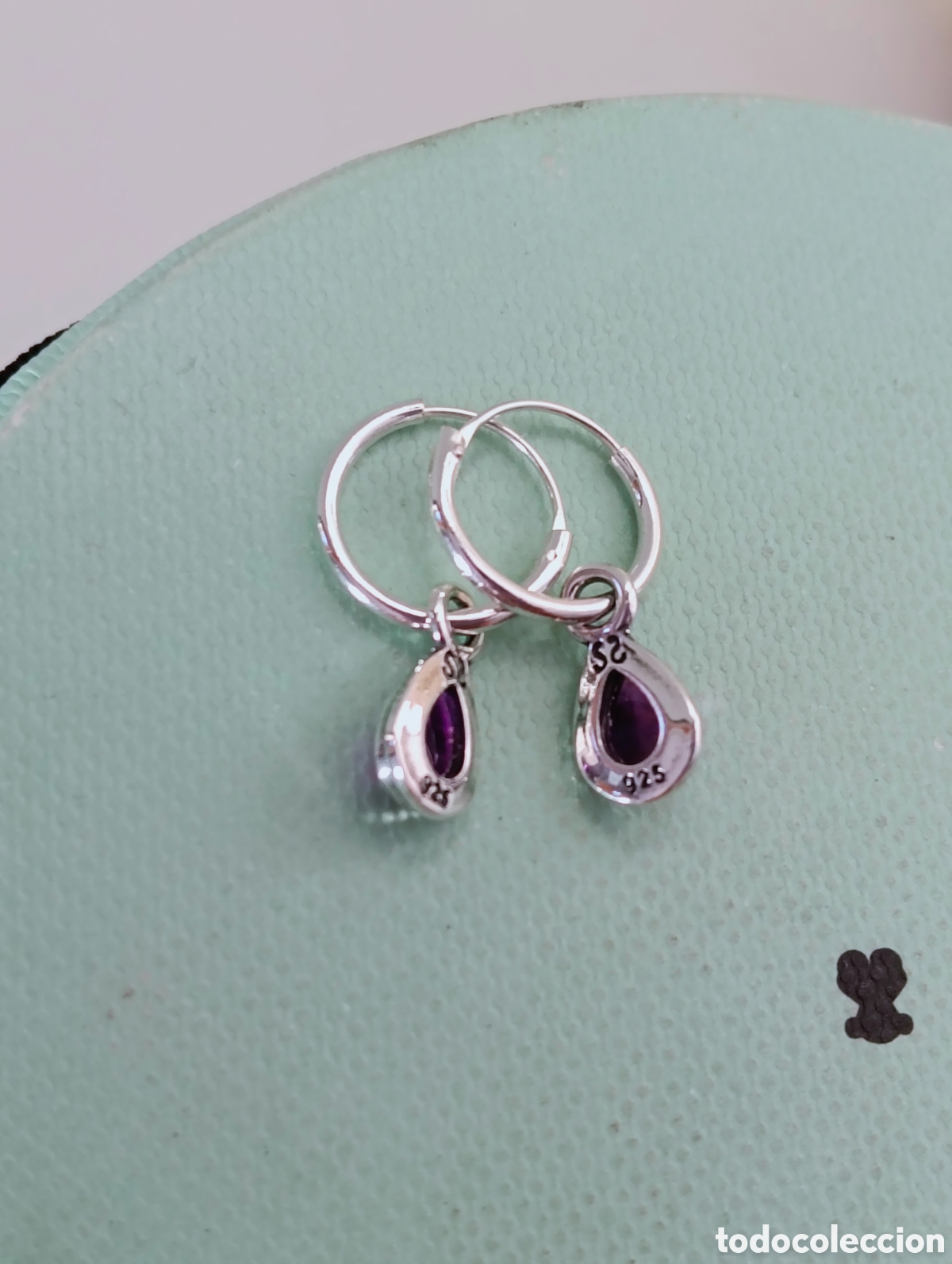 Joyeria: FANT&Aacute;STICOS PENDIENTES DE PLATA DE LEY Y AMATISTA. REF S5 MICAJ - Foto 4