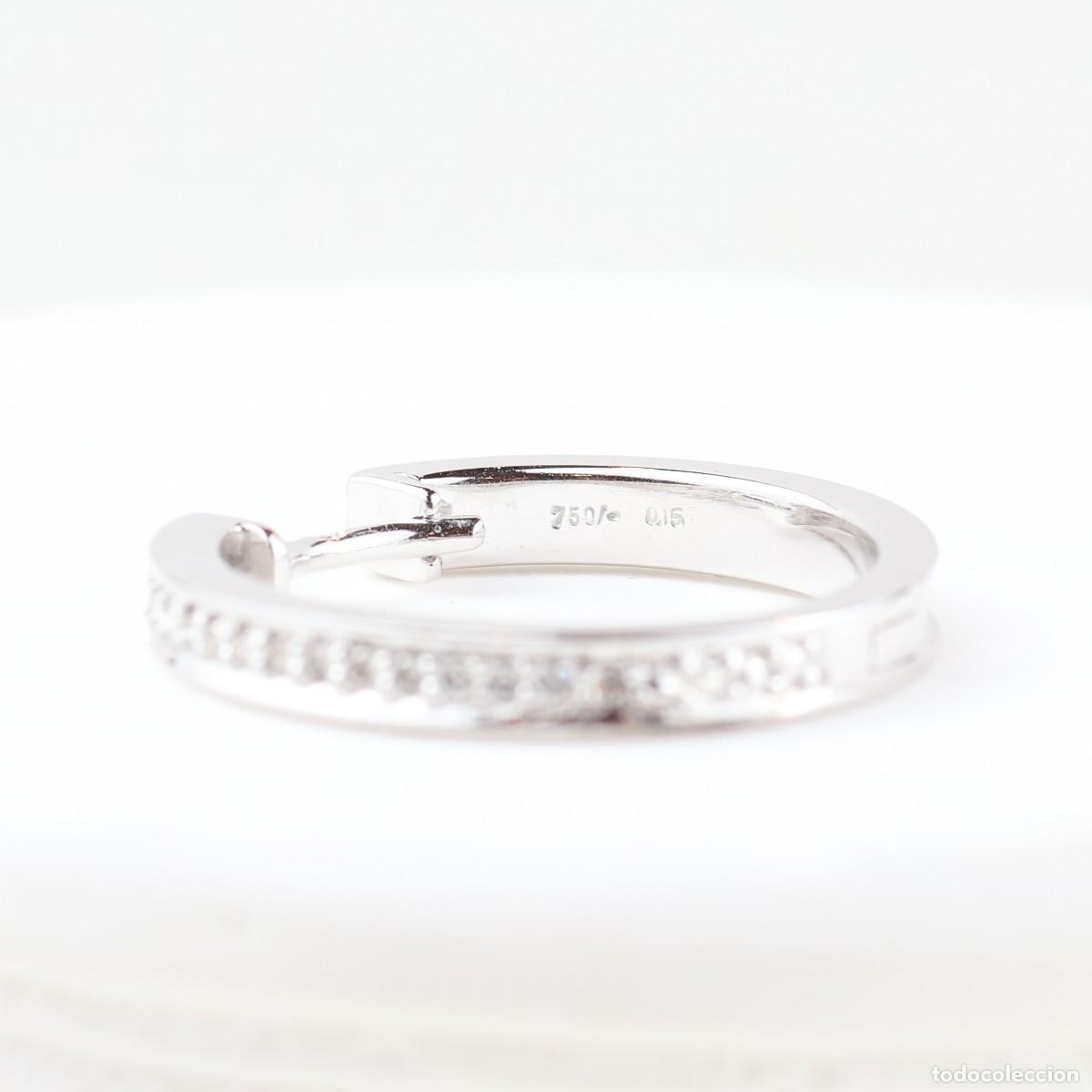 Joyeria: Pendientes aro oro blanco con brillantes - Foto 7