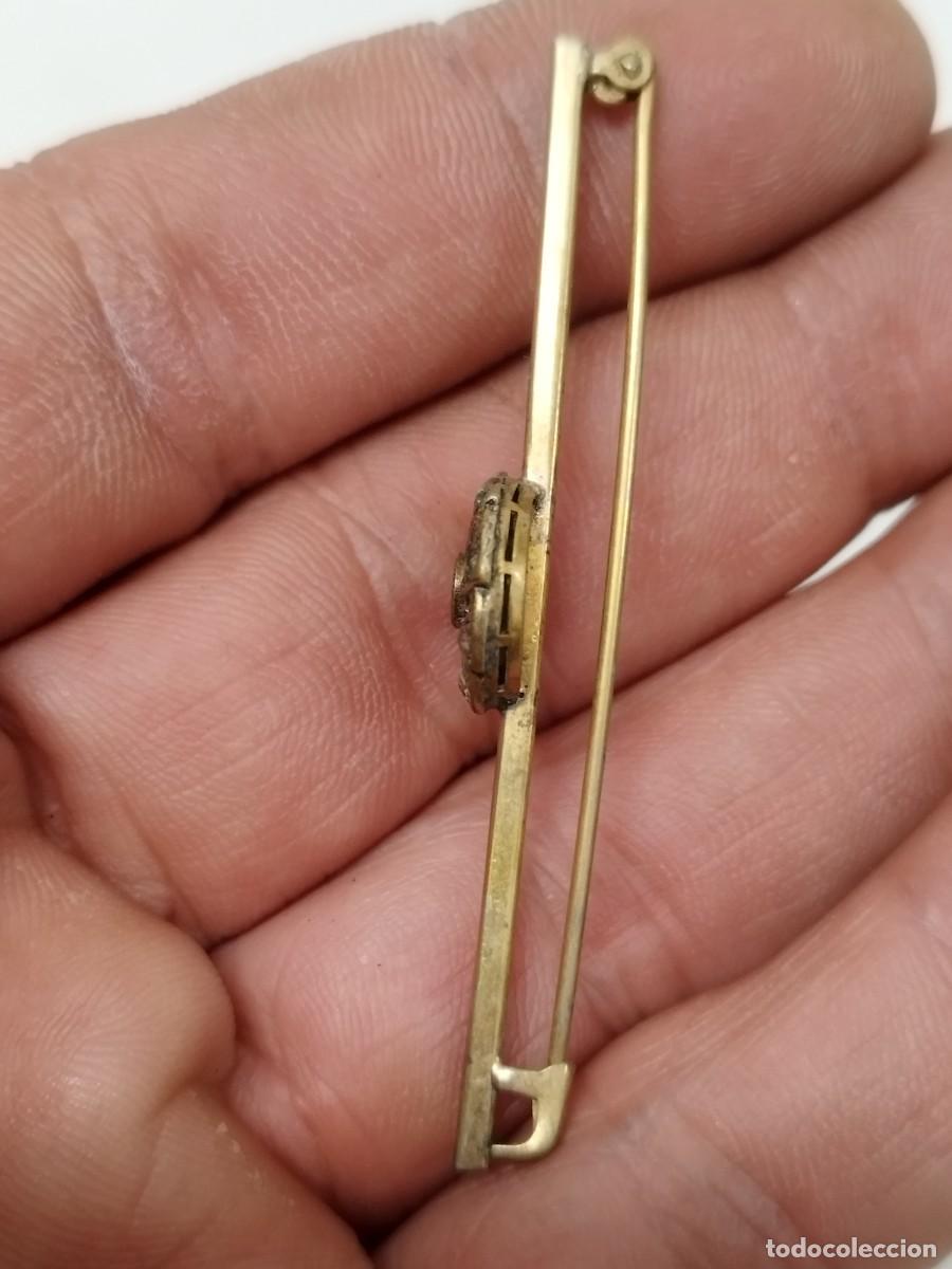 Joyeria: Antiguo broche, flor con pedrer&iacute;a a identificar. - Foto 4