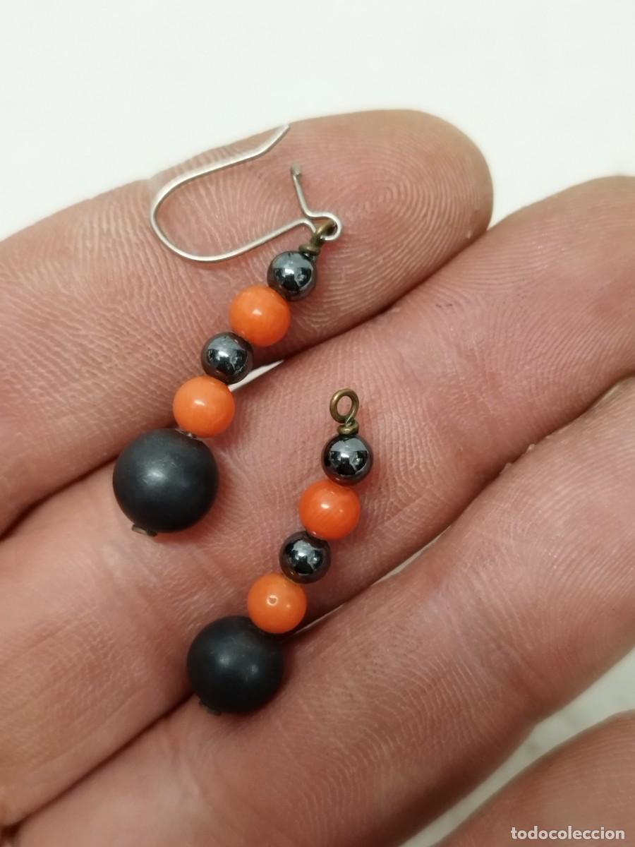 Joyeria: Antigua pareja de pendientes, uno a restaurar. - Foto 2