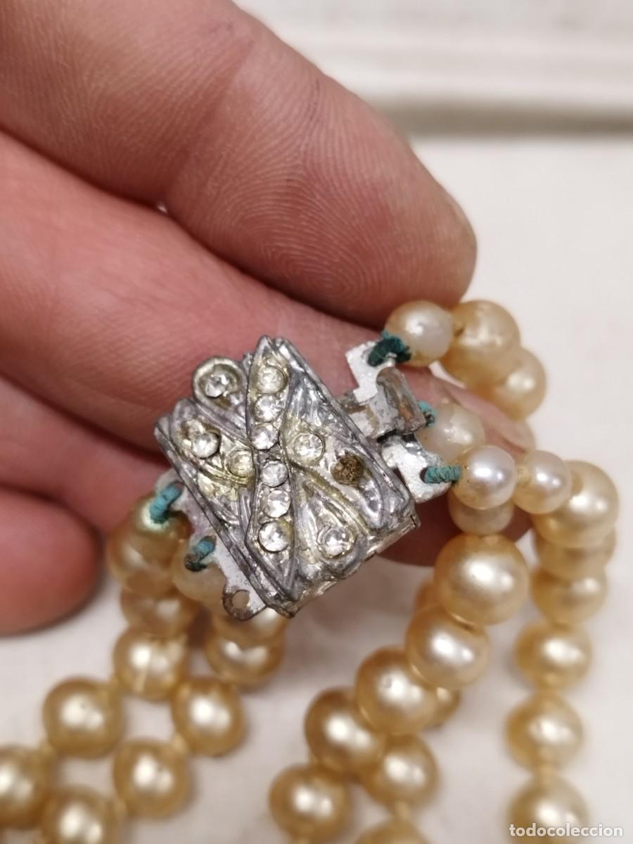 Joyeria: Antiguo collar de perlas, a restaurar y limpiar. - Foto 4